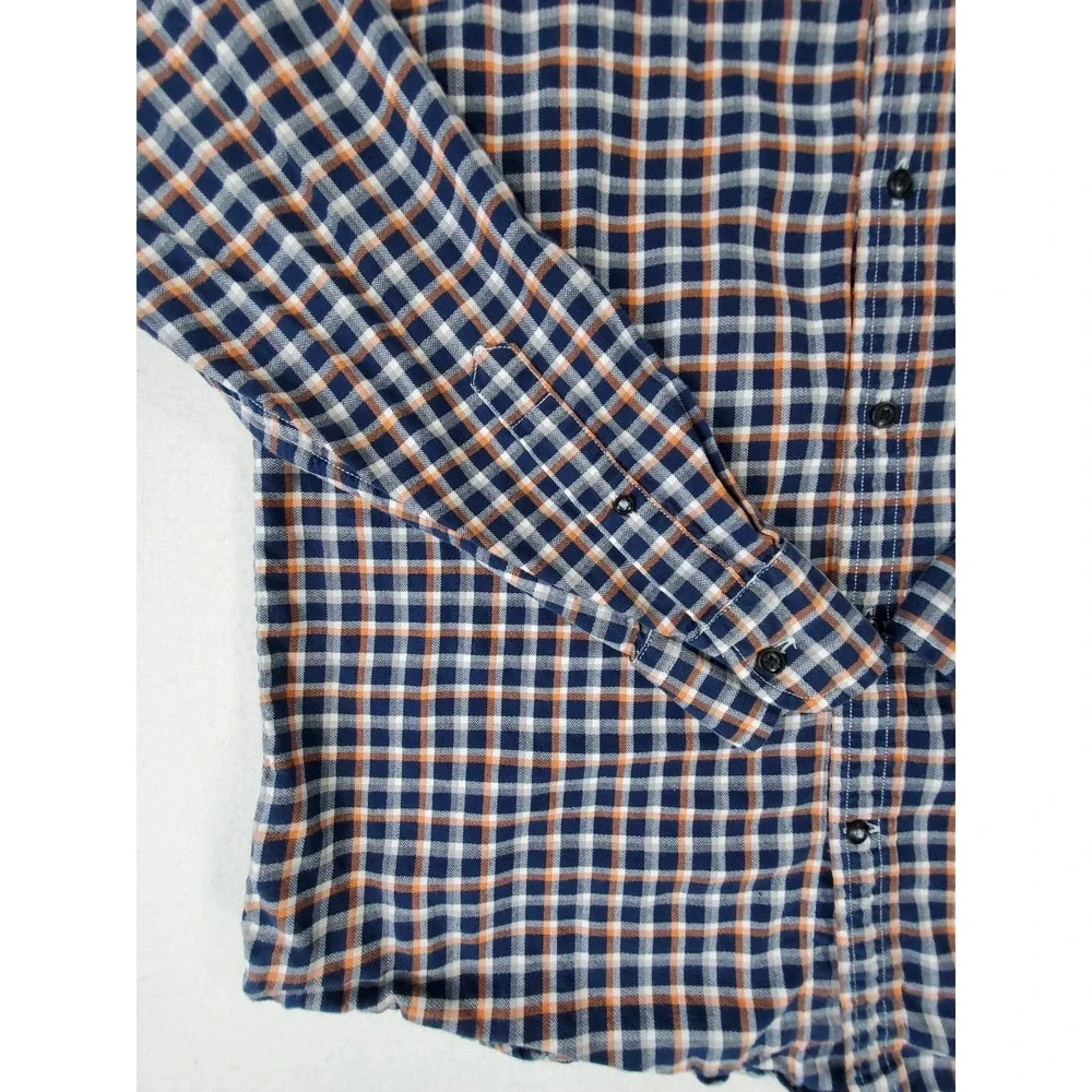 Banana Republic‎ Luxe Flannel Slim Fit Plaid Button Down Shirt Men's Large